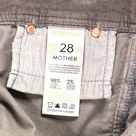 Mother The Curfew Velvet Low Rise Flare Pants Size 28 - Picture 8 of 13